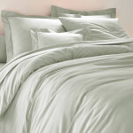 Linge de lit uni coton - taie de traversin 86x190cm - gris - colombine