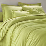 Linge de lit uni coton - drap - housse 1 personneonne : 120x190cm - vert - colombine