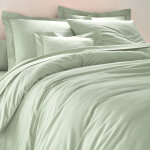 Linge de lit uni coton - housse de couette 2 personnesonnes : 200x200cm - vert - colombine