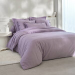 Linge de lit uni percale - drap plat 1 personneonne : 180x290cm - violet - colombine