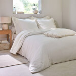 Linge de lit uni percale - drap plat 1 personneonne : 180x290cm - Écru - colombine Linge de lit uni percale - drap plat 1 personneonne : 180x290cm - Écru - colombine