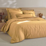 Linge de lit uni percale - housse de couette 1 personneonne : 140x200cm - jaune - colombine Linge de lit uni percale - housse de couette 1 personneonne : 140x200cm - jaune - colombine