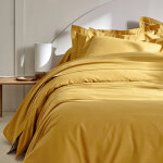 Linge de lit uni polyester - coton colombine - colombine