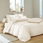 Linge de lit uni polyester - coton colombine - drap - housse 1 personneonne : 80x190cm - �cru - colombine ...