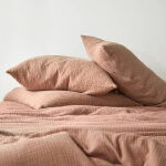 Linge de lit uni en triple gaze de coton - drap plat 1 personneonne : 180x290cm - marron - colombine