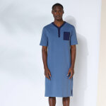 Liquette de pyjama col tunisien - jersey coton - blancheporte