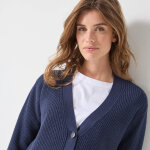 Long gilet boutonn� - blancheporte