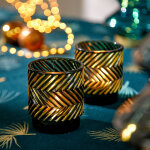 Lot de 2 photophores en verre - blancheporte