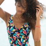 Maillot de bain 1 pi�ce de bain imprim� boruca - effet tankini - blancheporte