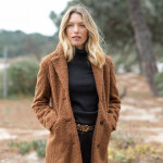 Manteau maille bouclette col tailleur - blancheporte Manteau maille bouclette col tailleur - blancheporte