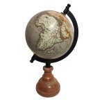 Mappemonde gm, bois et mtal - blancheporte
