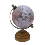 Mappemonde pm, bois et mtal - blancheporte