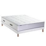 Matelas mousse � m�moire de forme + 672 ressorts ensach�s luxe ferme 28 cm - 7 zones - blancheporte