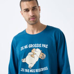 Maxi t - shirt pyjama imprimé je ne grossis pas - blancheporte Maxi t - shirt pyjama imprimé je ne grossis pas - blancheporte