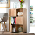 Meuble de rangement stavra - 6 cases, 3 portes - blancheporte
