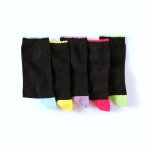 Mi - chaussettes contrast�es - lot de 5 paires - blancheporte