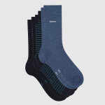 Mi - chaussettes  coton style  - lot de 3 paires - 39 / 42 - bleu - dim