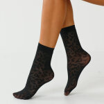 Mi - chaussettes imprim�es l�opard - lot de 2 - blancheporte