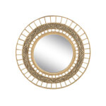 Miroir mural rond rotin et jonc - blancheporte