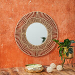 Miroir rond en corde - blancheporte