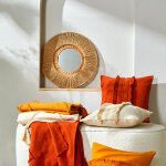 Miroir rond en rotin - blancheporte
