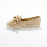 Mocassins espadrilles noeud  semelle corde crante - blancheporte