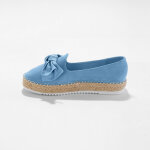 Mocassins espadrilles noeud � semelle corde crant�e - blancheporte