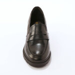 Mocassins � talon en cuir, semelle crant�e. - blancheporte