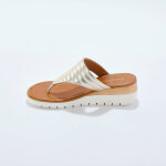Mules entre - doigt compenses cuir matelass - blancheporte