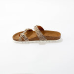 Mules entredoigt lopard talon plat double bride - blancheporte