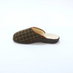 Mules homme fourres, motif carreaux - blancheporte