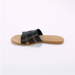 Mules plates bandes croises - blancheporte