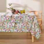 Nappe anti - taches imprimé petites fleurs - blancheporte Nappe anti - taches imprimé petites fleurs - blancheporte