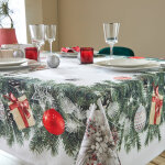Nappe antitache imprim couronne de nol - blancheporte
