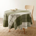 Nappe carreaux coton lin tissé teint - blancheporte Nappe carreaux coton lin tissé teint - blancheporte