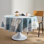 Nappe carreaux coton lin tiss� teint - blancheporte