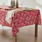 Nappe coton / lin, imprim� petits n?uds - blancheporte