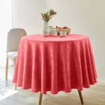 Nappe damass�e feuillages colombine� - lot de 3 serviettes : 45x45cm - rouge - colombine