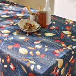 Nappe imprim� feuilles entretien facile - blancheporte