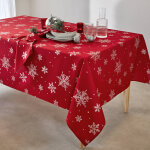 Nappe imprim flocons argents - blancheporte