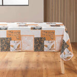 Nappe imprimé patchwork feuilles entretien facile - blancheporte Nappe imprimé patchwork feuilles entretien facile - blancheporte