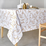 Nappe imprimé serpentins dorés - blancheporte Nappe imprimé serpentins dorés - blancheporte