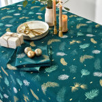 Nappe imprim�e feuillage dor� - blancheporte