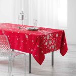 Nappe imprim�e flocons argent�s - blancheporte