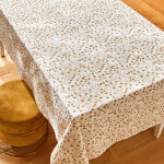 Nappe imprime petites feuilles coloris dor - blancheporte
