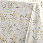 Nappe motif vgtal mtallis - blancheporte