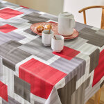 Nappe toile cire imprim carrs - blancheporte