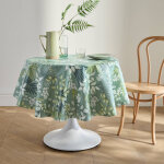 Nappe toile cir�e imprim� feuillage - blancheporte