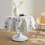 Nappe toile cir�e imprim� feuilles - blancheporte