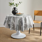 Nappe toile cir�e imprim� grandes feuilles - blancheporte